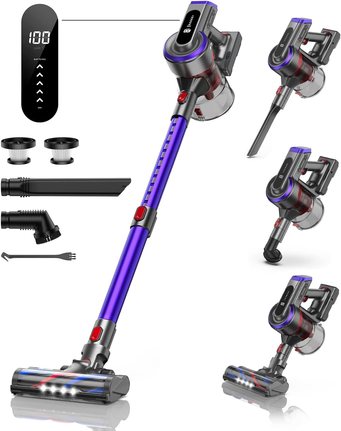 JR400 Cordless Vacuum Cleaner 400W 38KPA 55Mins Runtime with Touch Screen