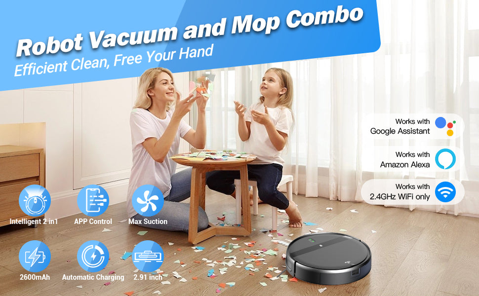 G20 Robot Vacuum and Mopping 2 in 1 Cleaner