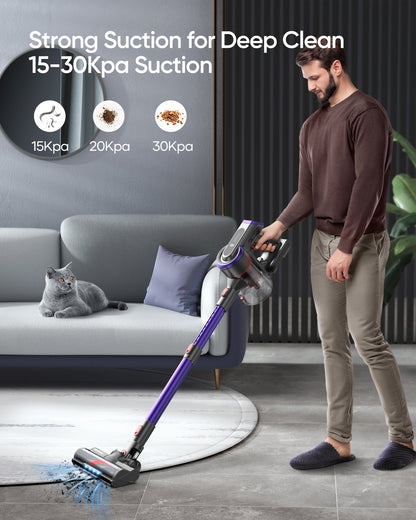 JR400 Cordless Vacuum Cleaner 400W 38KPA 55Mins Runtime with Touch Screen