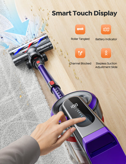 JR400 Cordless Vacuum Cleaner 400W 38KPA 55Mins Runtime with Touch Screen