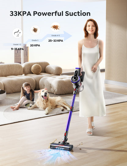 JR400 Cordless Vacuum Cleaner 400W 38KPA 55Mins Runtime with Touch Screen